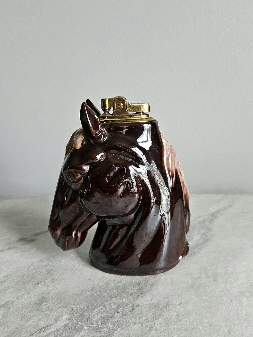 Vintage Mid Century Japan Ceramic Horse Head Barware Statue Decor As Is - Picture 2 of 14